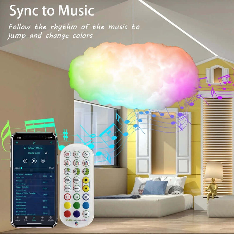 Ambient Lightning Clouds: Music Sync LED Cloud Lamp