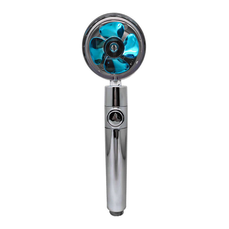 Water Saving Shower Head with 360-Degree Rotation - Pressurized, Built-in Turbofan, Detachable