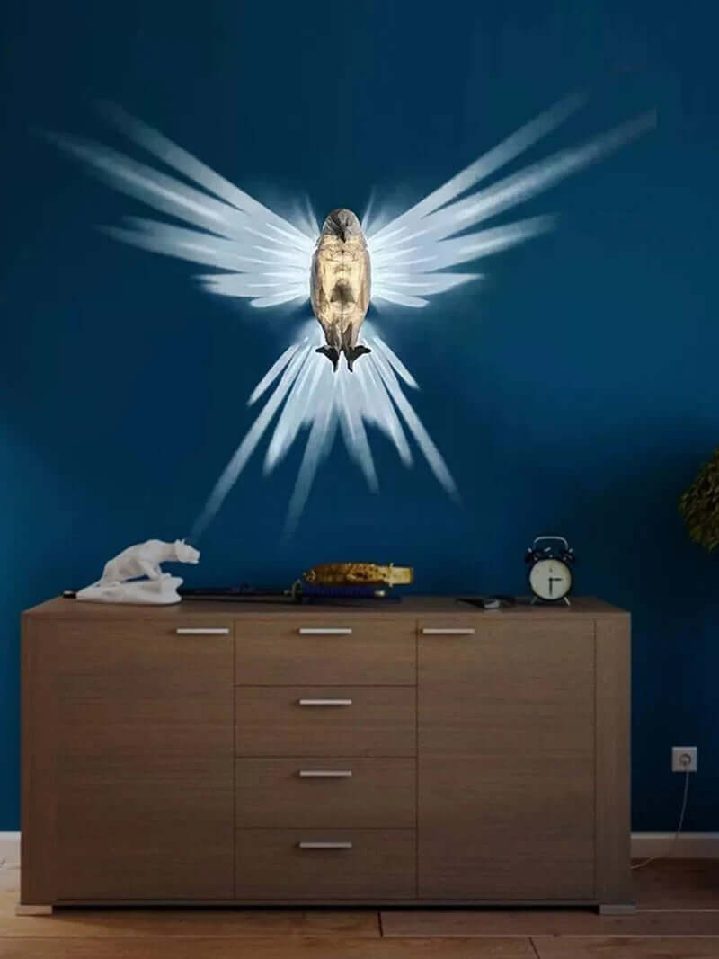Owl/Eagle Wall Lamp: 3D Projection, Atmosphere Light, Home Decor