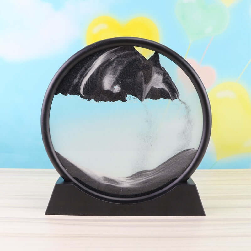 3D Dynamic Quicksand Art Orb - Mesmerizing Motion in Glass