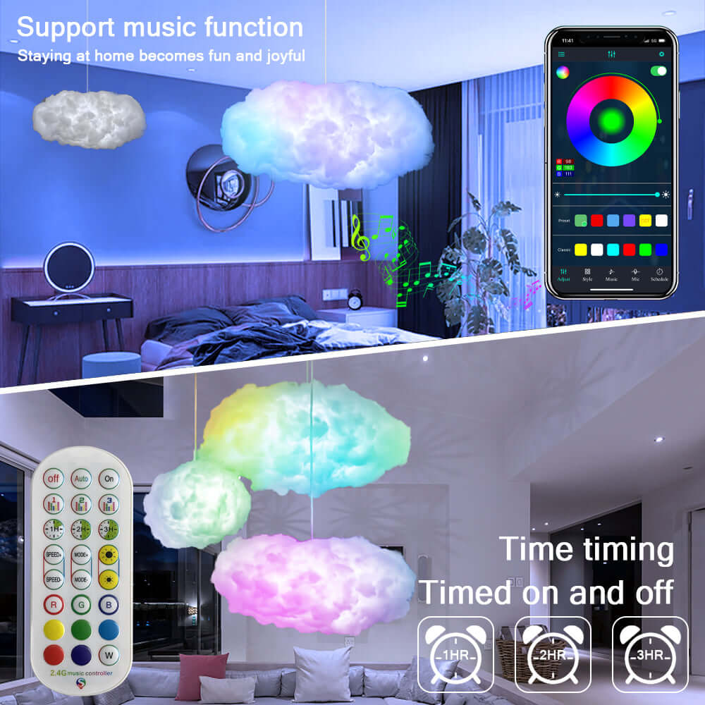 Ambient Lightning Clouds: Music Sync LED Cloud Lamp