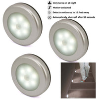 Motion Sensor LED Night Light - Magnetic, Battery-Operated