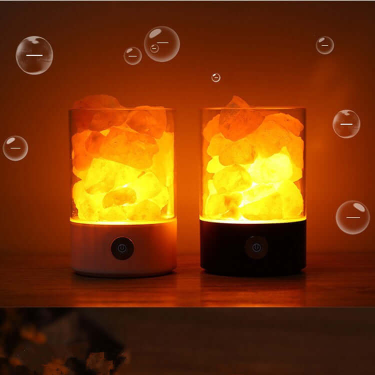 2 Crystal Natural Himalayan Salt Lamps